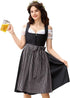 3-teiliges Dirndl Midi Set | Kleid, Schürze & Bluse inklusive | Ideal für das Oktoberfest